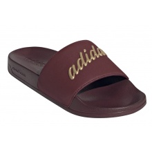 adidas Klapki Adilette Shower - napis adidas - bordowy Damskie - 1 para